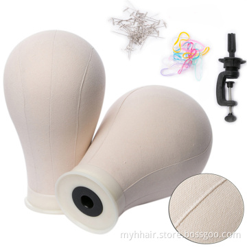 Free Get T Needle Holder Training Mannequin Head Canvas Block Head Display Styling Mannequin Manikin Head Wig Stand